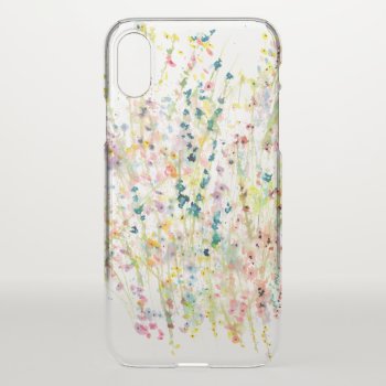 Wildflower Watercolor Iphone X Case by LNZart at Zazzle