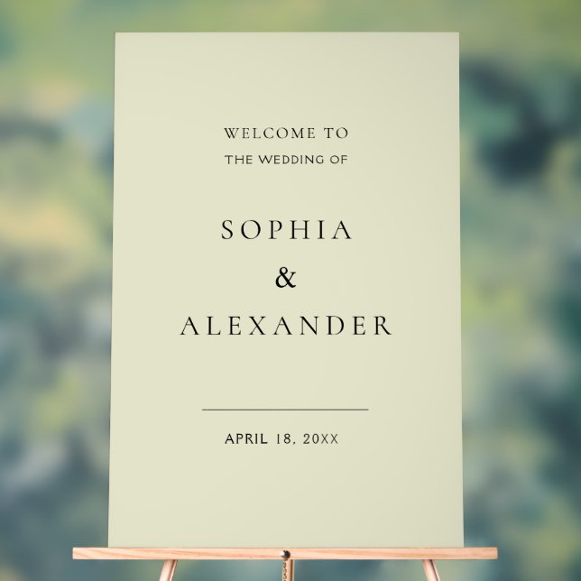 Wildflower Wedding Acrylic Sign Welcome. (Neutral)