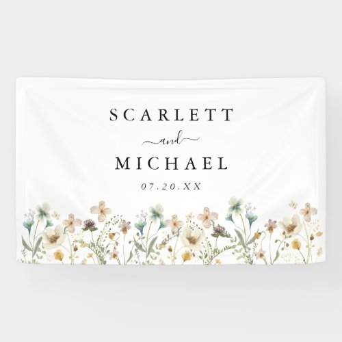 Wildflower Wedding Banner