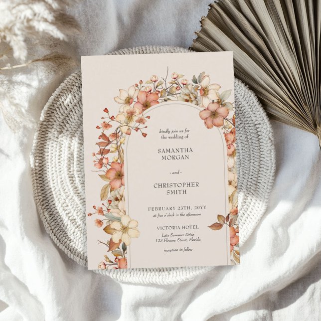 Wildflower Wedding Boho Country Floral Invitation (Wildflower Wedding Boho Country Floral Invitation)