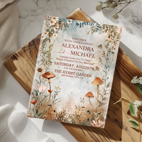 Wildflower Wedding Boho Country Invitation