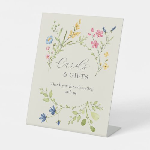 Wildflower Wedding Cards and Gifts Table Sign