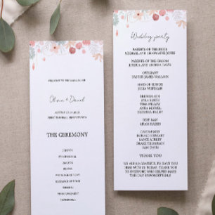 Wildflower Wedding Ceremony Program