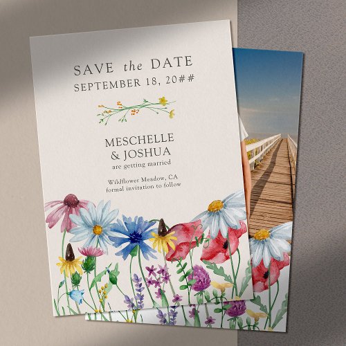 Wildflower Wedding Cottage Floral and Photo Save The Date