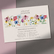 Wildflower Wedding Country Floral Rehearsal Dinner Invitation at Zazzle