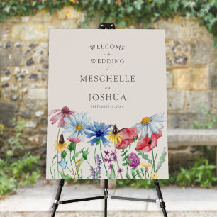 Wildflower Wedding Country Flowers Welcome Foam Board