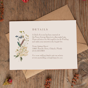 Wildflower Wedding Details Card