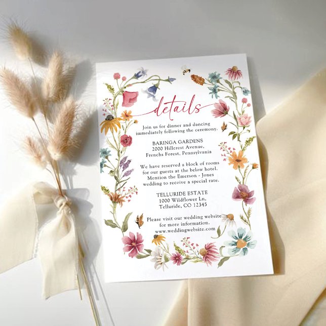 Wildflower Wedding Enclosure Card (Creator Uploaded)