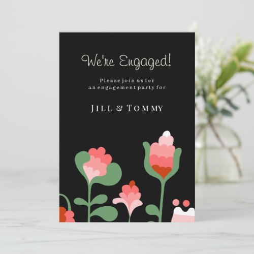 Wildflower Wedding Engagement Party Invitation