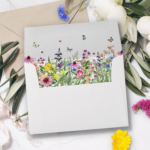 Wildflower Wedding Envelope