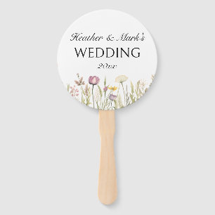 Wildflower Wedding Fan with Photo