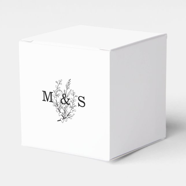 Wildflower Wedding  Favor Boxes (Front Side)