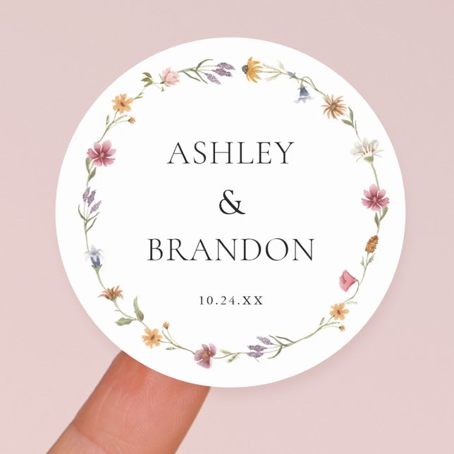Wildflower Wedding Favor Envelope Seals (Creator Uploaded)