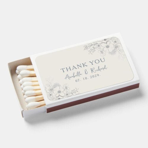 Wildflower Wedding Favor Matchboxes