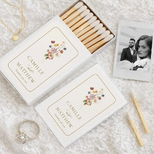 Wildflower Wedding Favor Matchboxes