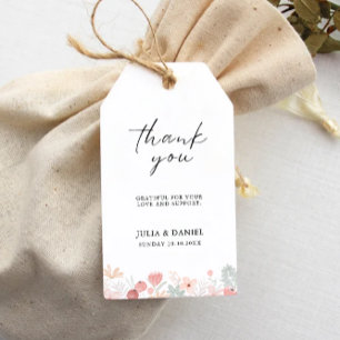 Wildflower Wedding Favor Tag Template,