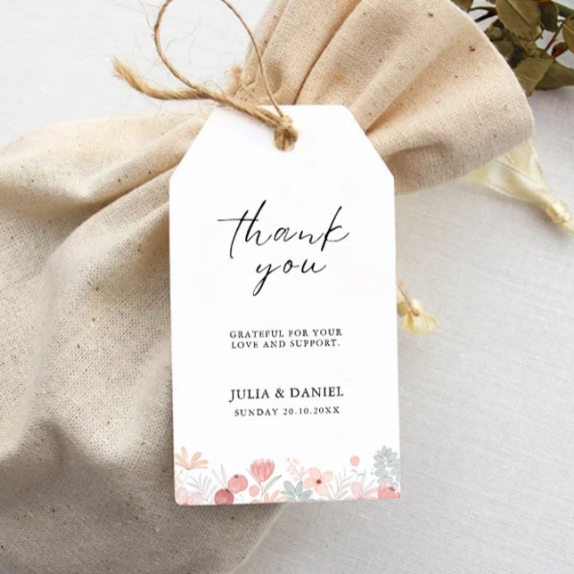 Wildflower Wedding Favor Tag Template, (Wildflower Wedding Favor Tag Template,)