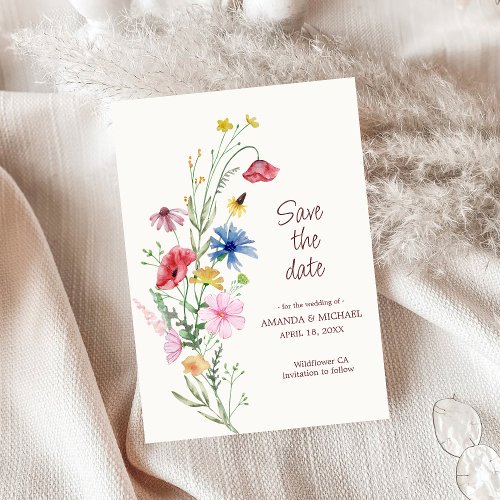 Wildflower Wedding Floral and Photo Save The Date