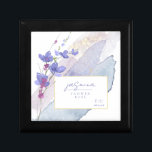 Wildflower Wedding Flower Girl Peri ID954 Gift Box<br><div class="desc">This elegant wedding collection uses a striking color palette including periwinkle, plum and soft blues to create matching stationery and party supplies for your special day. Watercolor florals and sparkling paint strokes provide eye-catching backgrounds. The keepsake box, shown here for a flower girl, can also be used for any other...</div>