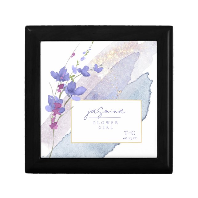 Wildflower Wedding Flower Girl Peri ID954 Gift Box (Front)