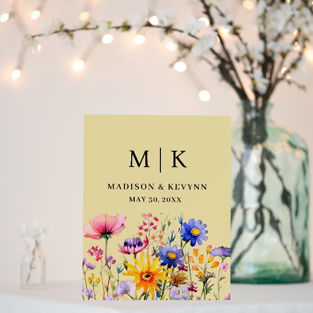 Wildflower Wedding Foam Board (In Situ (Wedding))