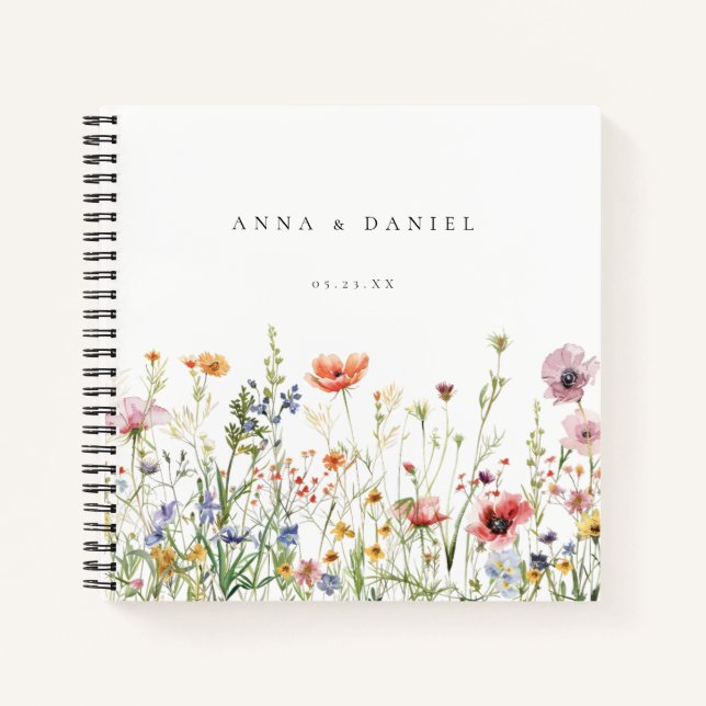 Wildflower Wedding Guest Book (Front)