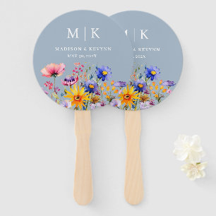  Wildflower Wedding Hand Fan