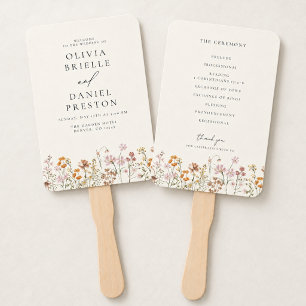 Wildflower Wedding Hand Fan