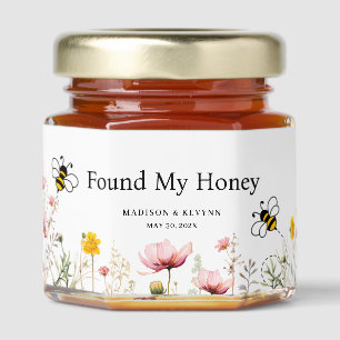 Wildflower Wedding Honey Jar Favors