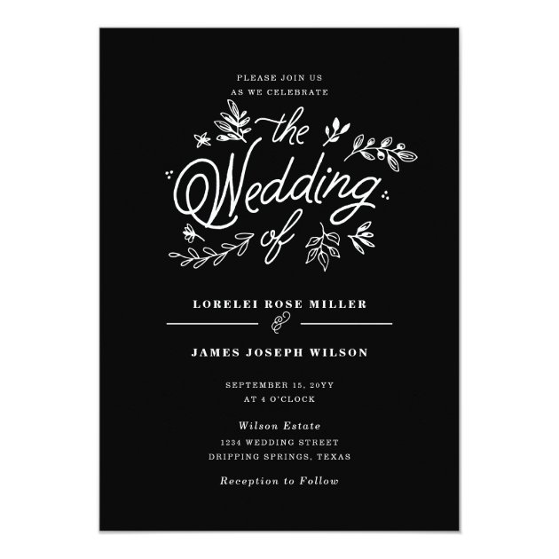 Wildflower Wedding Invitation