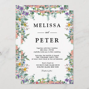 Wildflower Wedding Invitation