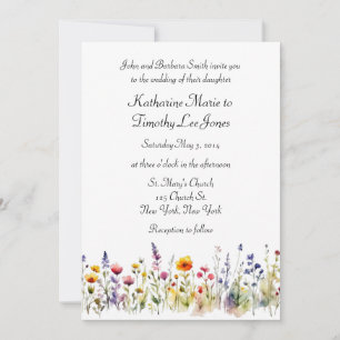Wildflower Wedding Invitation