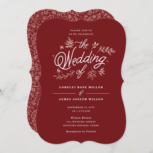 Wildflower Wedding Invitation