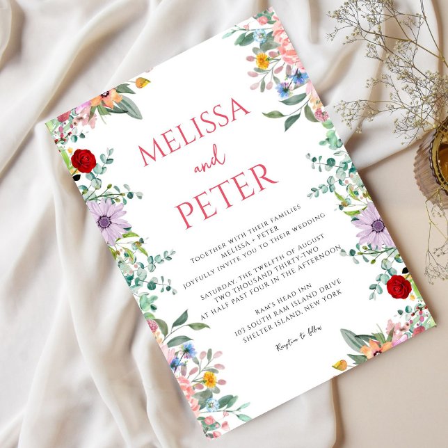 Wildflower Wedding Invitation (Creator Uploaded)