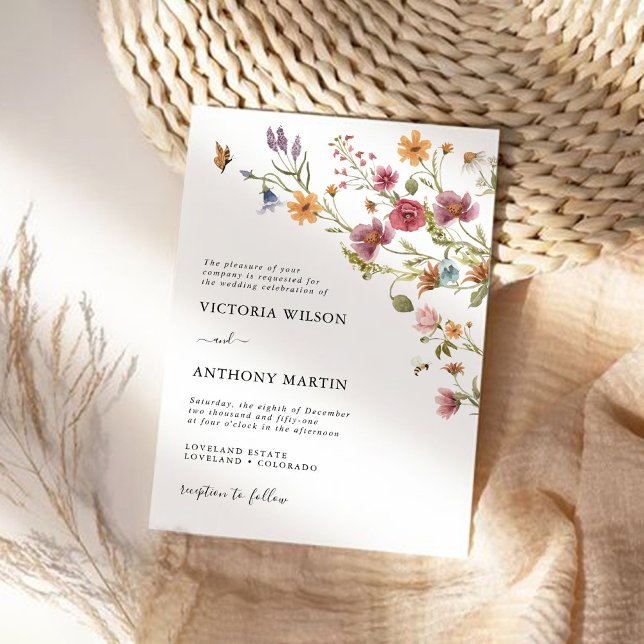 Wildflower Wedding Invitation (Creator Uploaded)