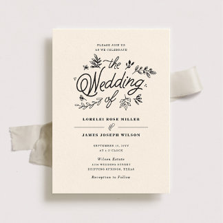 Wildflower Wedding Invitation