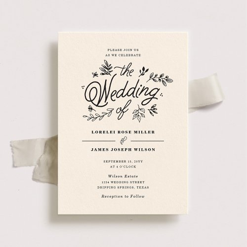 Wildflower Wedding Invitation