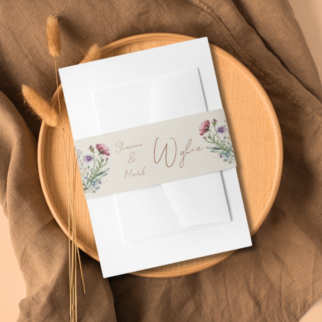 Wildflower Wedding  Invitation Belly Band (Creator Uploaded)