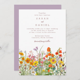 Wildflower Wedding Invitation - Flower Meadow