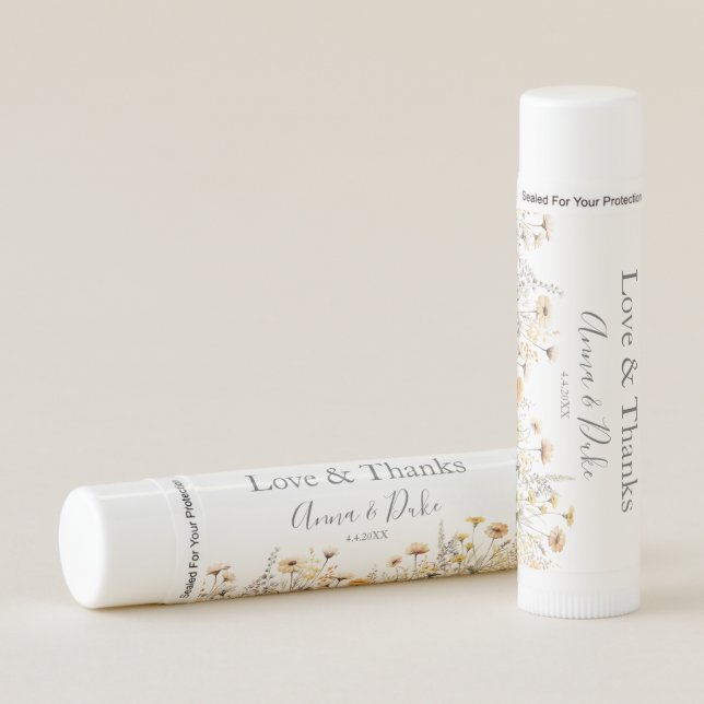 Wildflower Wedding Lip Balm (Front)