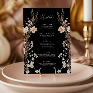 Wildflower Wedding Lunch Menu Boho Bridal Shower 