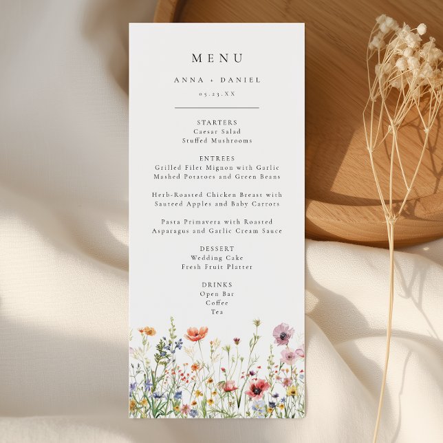 Wildflower Wedding Menu (Creator Uploaded)