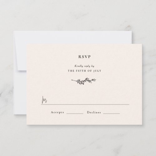 Wildflower Wedding Modern RSVP Card