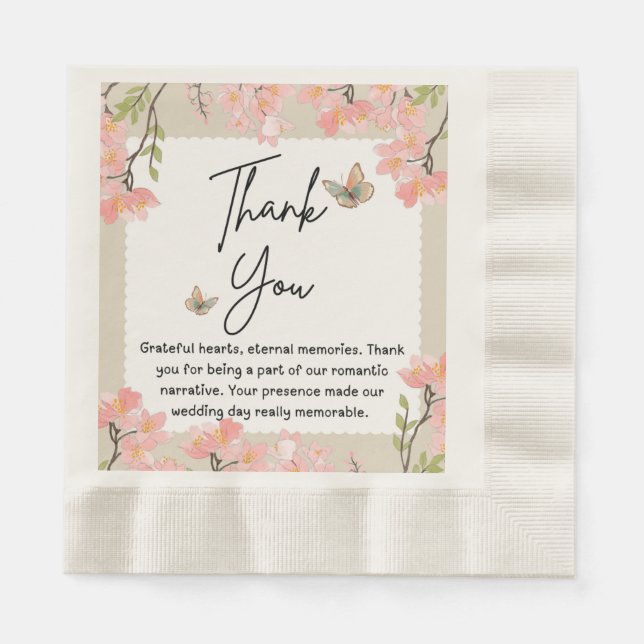 Wildflower wedding  napkins (Front)