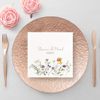 Wildflower Wedding Napkins