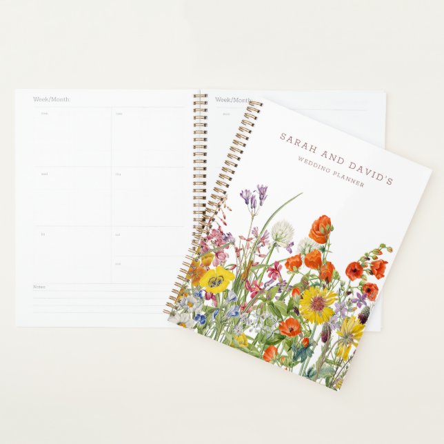 Wildflower Wedding Planner - Personalized Notebook (Display)