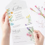 Wildflower Wedding Pretty Meadow Flower All In One Invitation