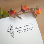 Wildflower Wedding Return Address Self-inking Stamp<br><div class="desc">A timeless, classic, and elegant custom botanical wedding stamp with a modern minimal aesthetic. Classic elegant wildflowers. This custom stamp will add an eye-catching addition to wedding invitations, letters, napkins or anything for a special occasion. They’re sleek, can add character to stationary, invitations and thank you cards. Custom monogram stamps...</div>