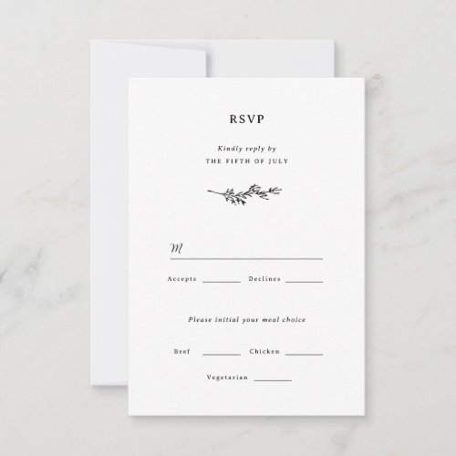 Wildflower Wedding RSVP Card