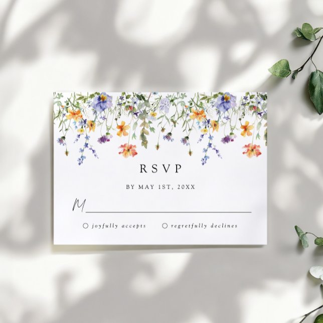 Wildflower Wedding RSVP Card (Creator Uploaded)